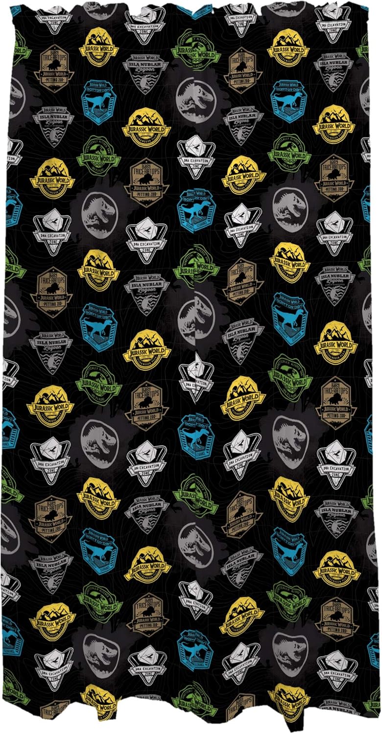 4 Pieces Jurassic World Window Panel Drapes Curtain Set