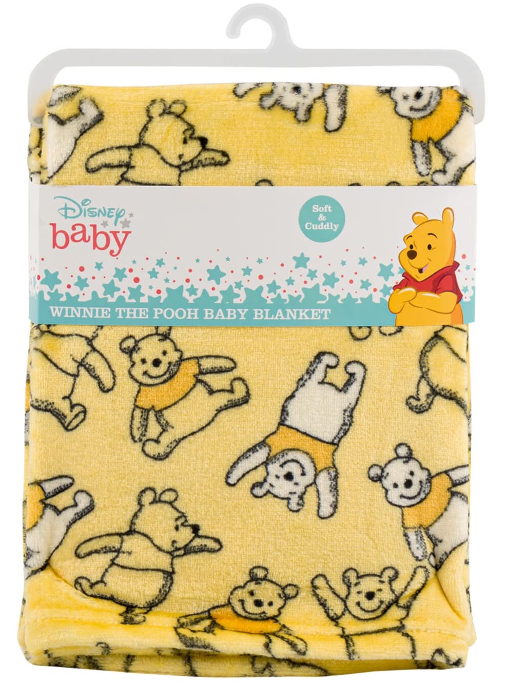 Disney Winnie The Pooh Soft Baby Blanket 1 Ply Fleece Throw "Happy Days"