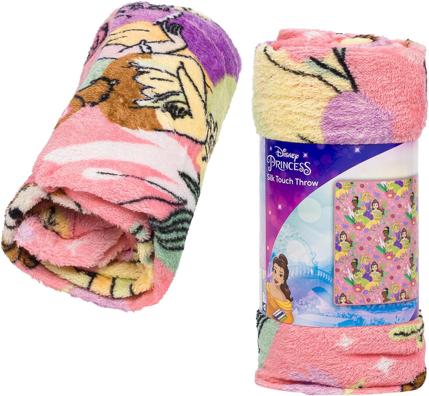 Disney Princess Soft Silky Fleece Throw 40"x50" Kids Blanket