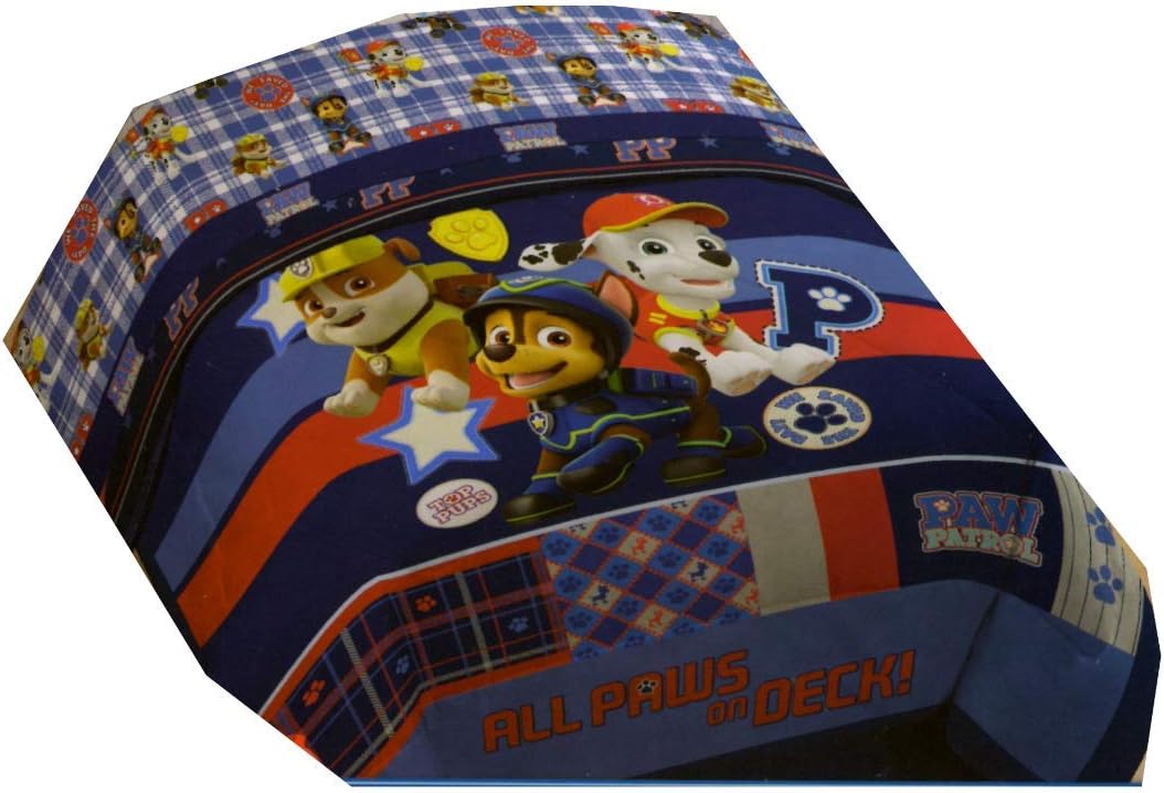 Paw Patrol "Preppy Pups" Twin Reversible Comforter Only Kids Bedding