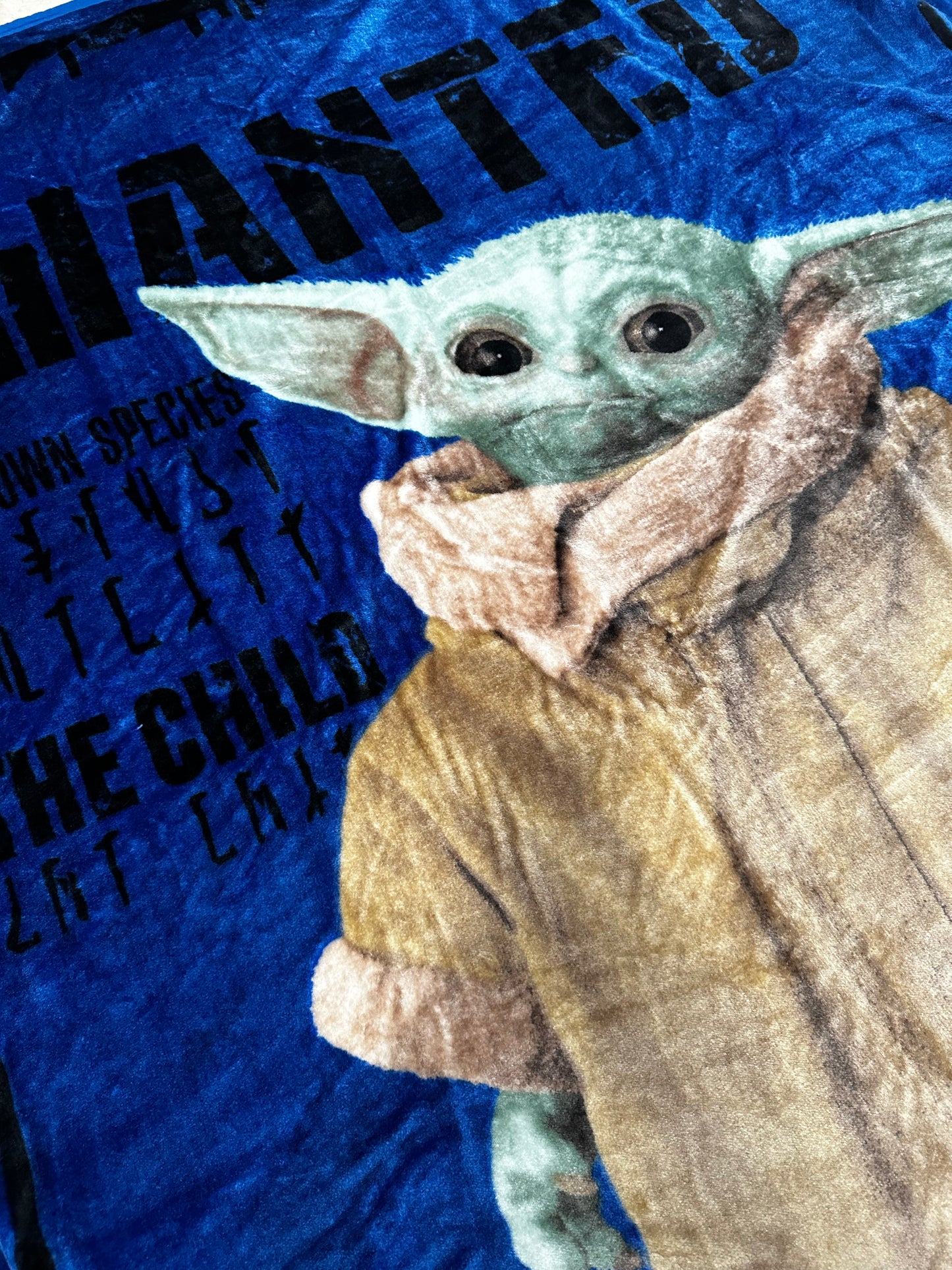 Star Wars Baby Yoda Wanted Twin Plush Blanket