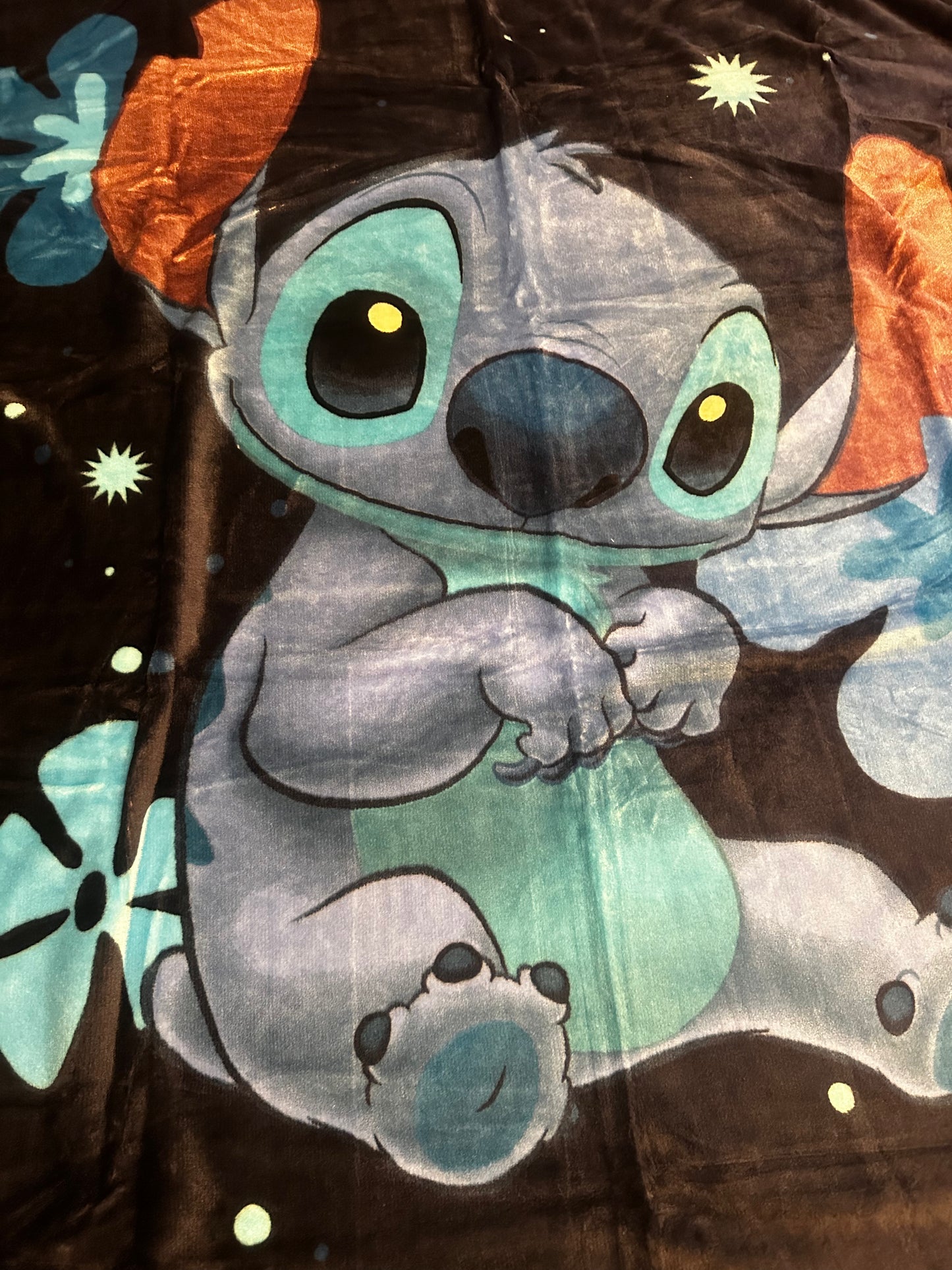 Lilo & Stitch Soft Plush 60"x80" Twin Size Blanket "Star Stitch"