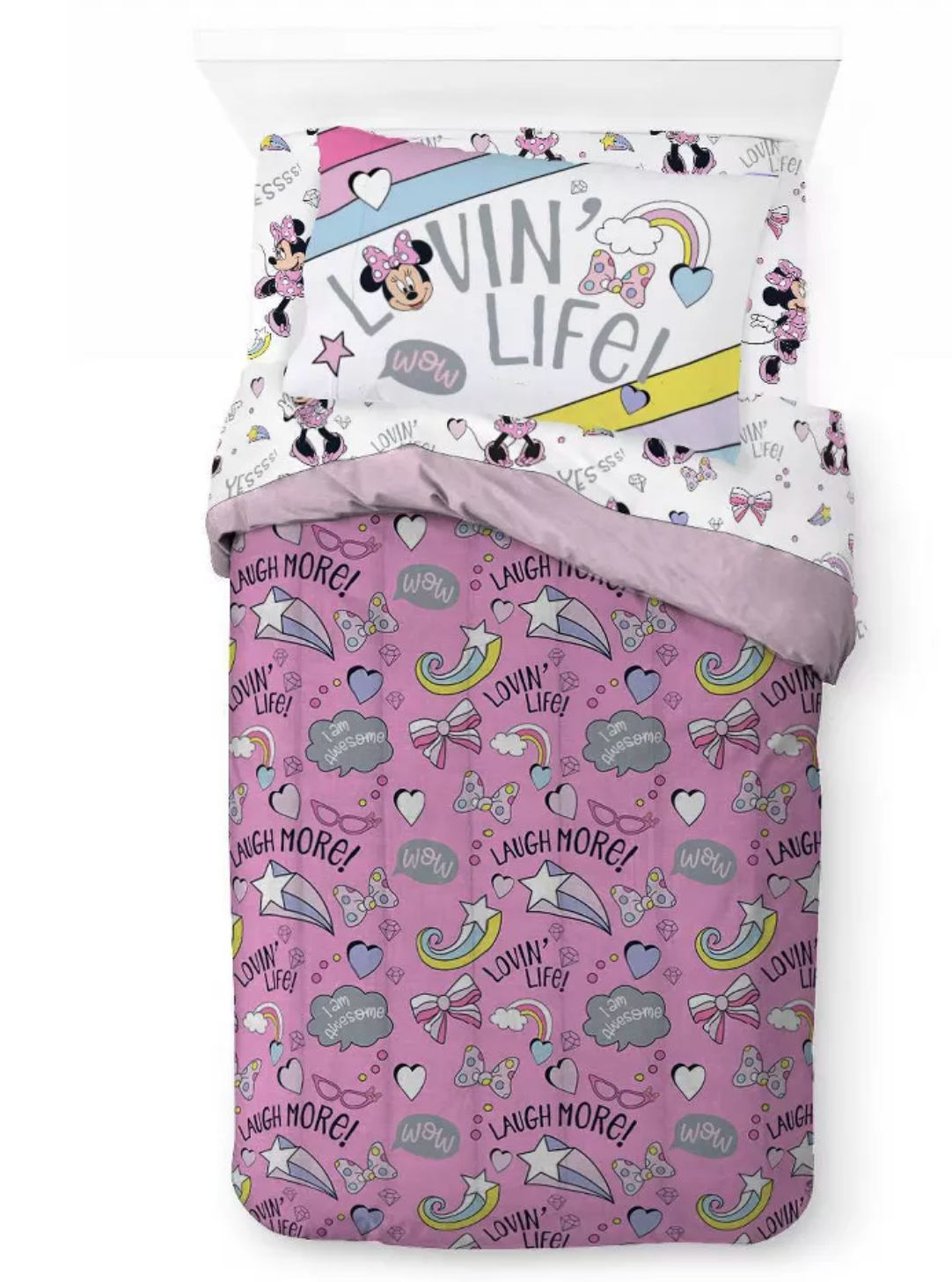 Twin Minnie Mouse Kids Bedding Microfiber Reversible Comforter Only