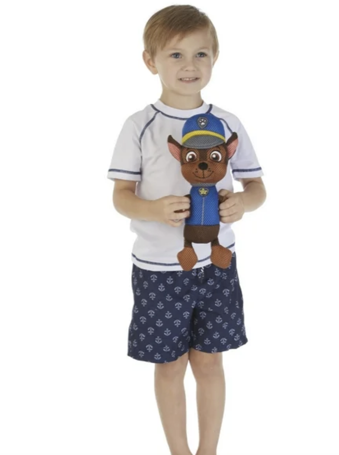 Paw Patrol Kids Chase Bath Towel and Character Scrubby Set, Gray, Nickelodeon