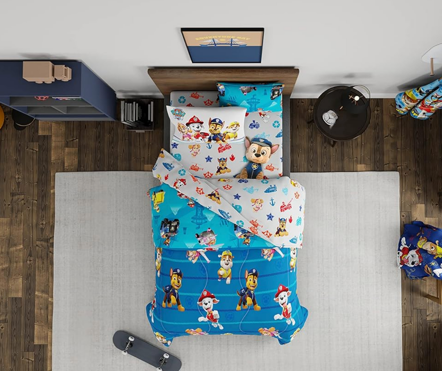 Paw Patrol Reversible Twin Bedding Comforter Set (6 Piece Set)