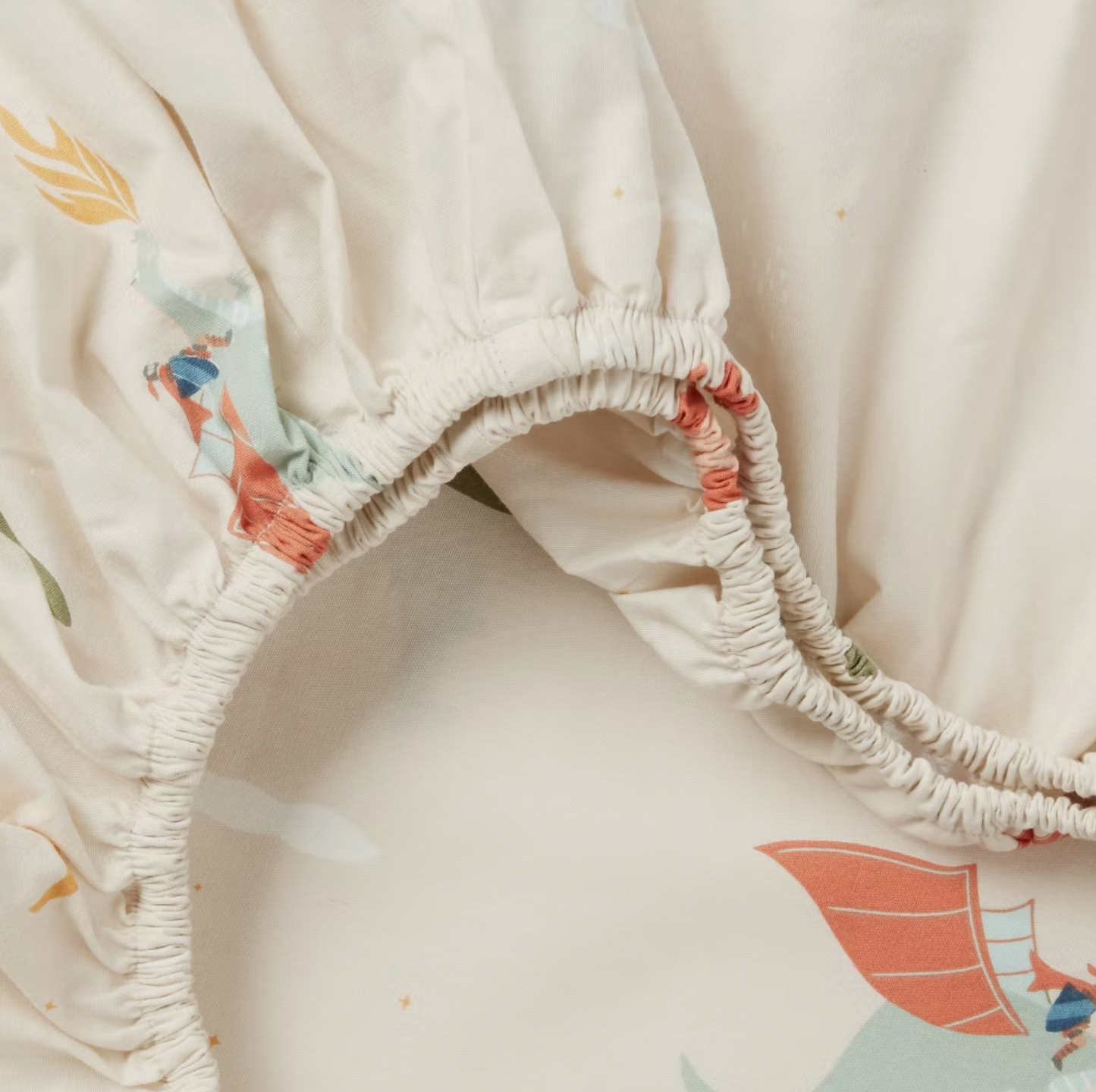 Full 4 Pieces 100% Cotton Flannel Kids Sheet Set "Dragons"