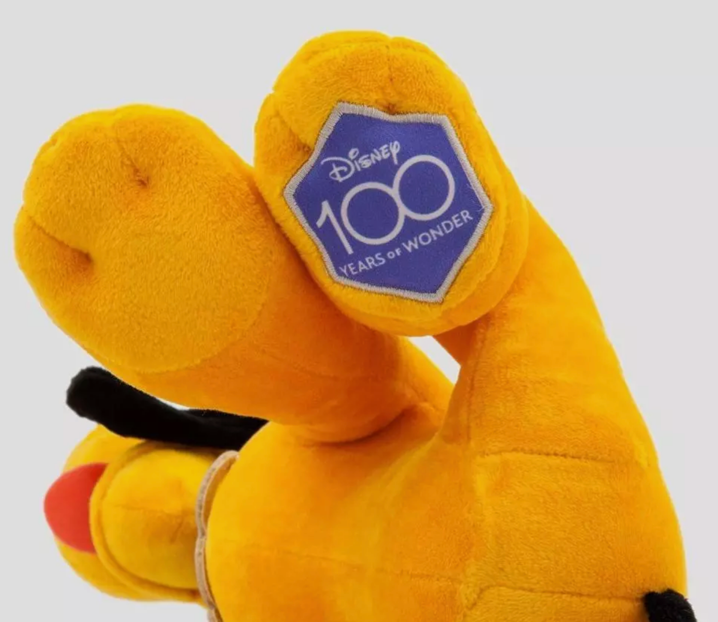 Disney 100 Year 12" Pluto Plush Platinum Collar Commemorates Disney's 100th