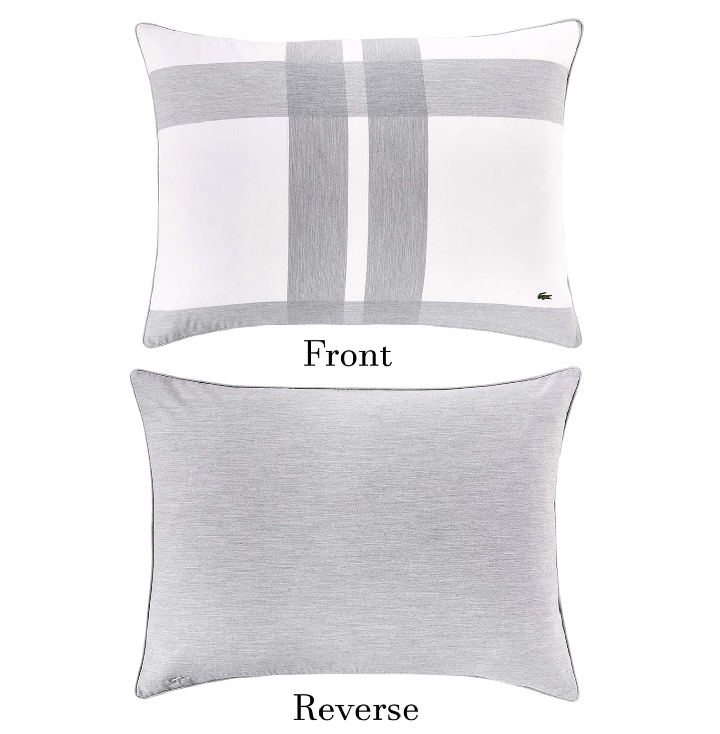 Lacoste Baseline Duvet Set, Full/Queen 100% Cotton 3 Pieces Bed Set Plaid