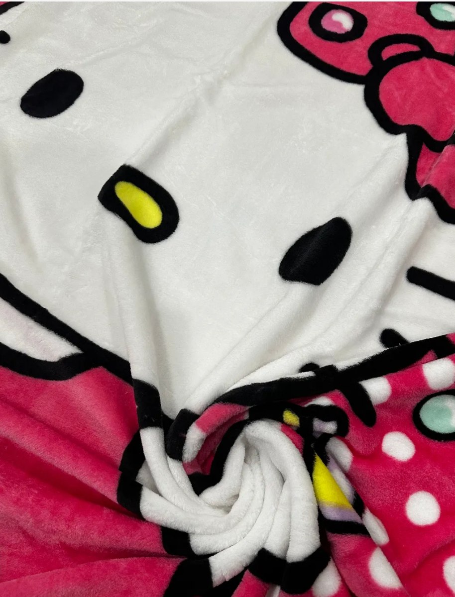 Hello Kitty "Polka Dot Candies" Plush 40"x50" Throw Blanket TT