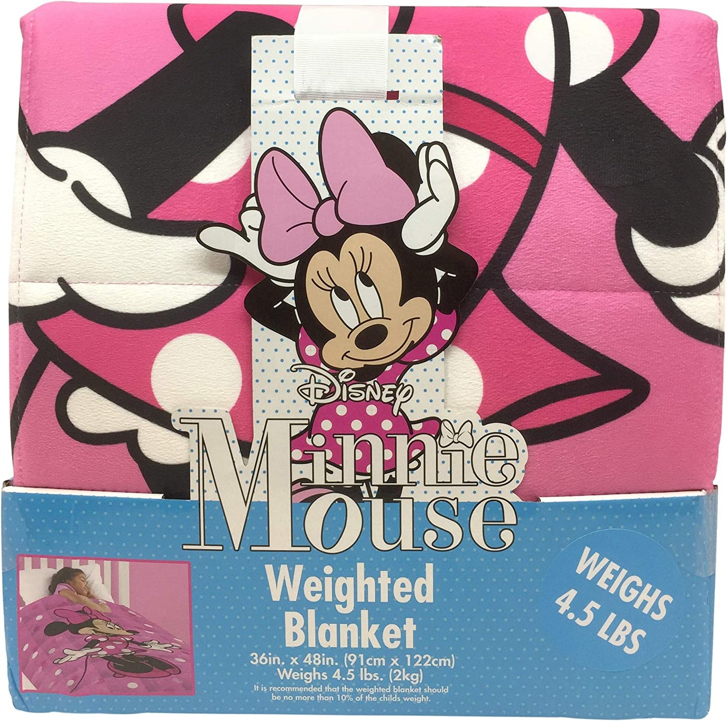 Disney Minnie Mouse 4.5 Pounds Weighted Throw Blanket 36"x48"