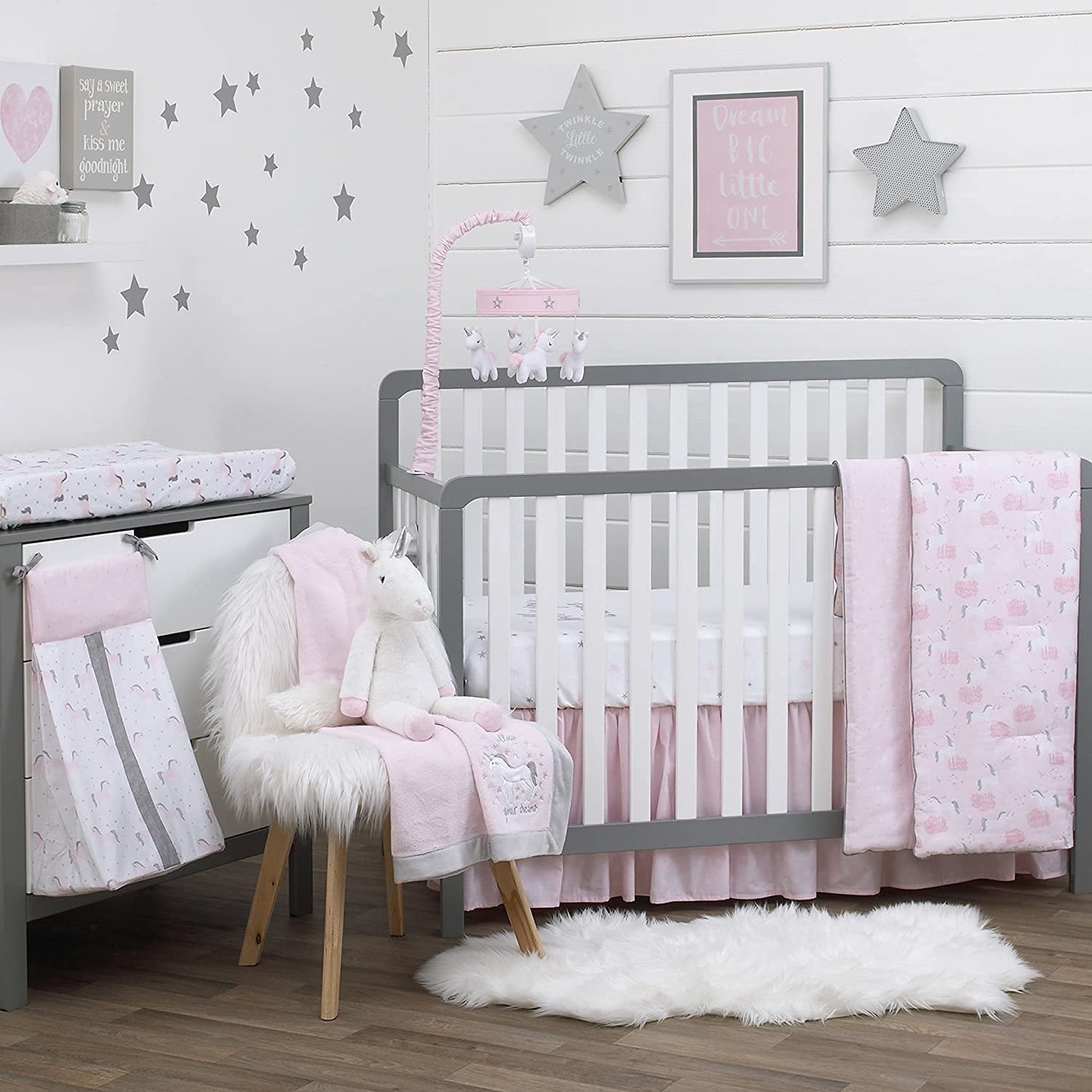 NoJo Unicorns Pink Crib Comforter (Crib Comforter Only)