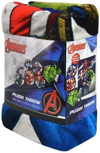 Avengers Blue Circle Super Soft Fleece Throw 46"x60" Kids Blanket