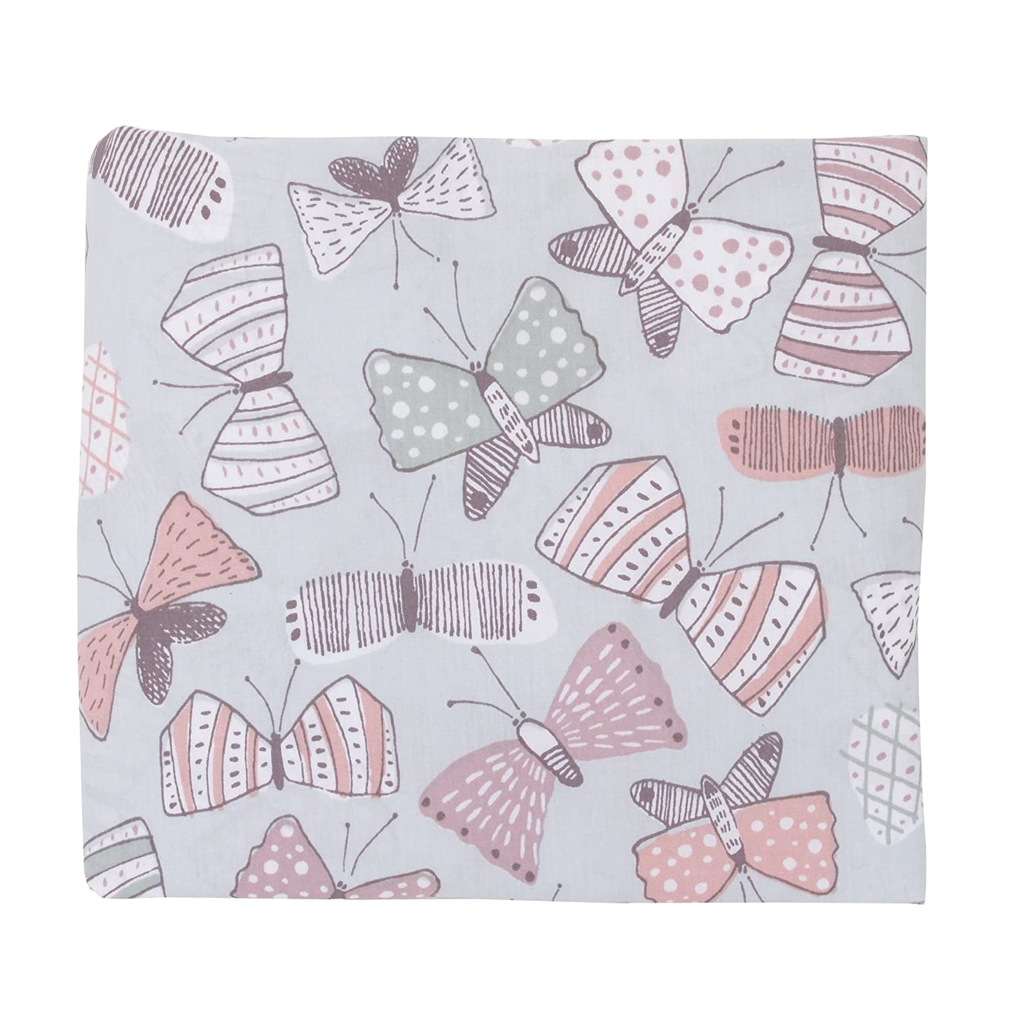 Dwell Studio Arden Butterfly Print Fitted Crib Sheet, Violet/Pink/Gray