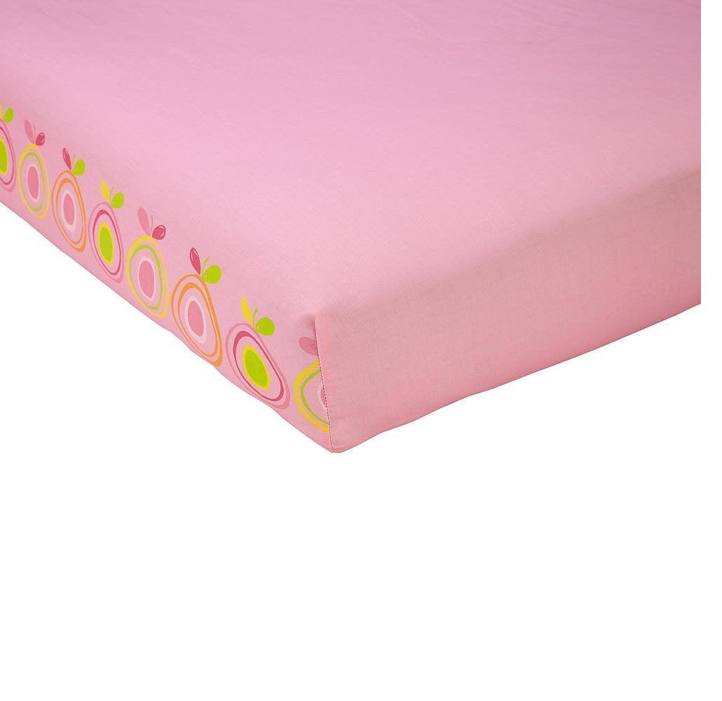 Sadie & Scout Pink Pear Crib or Toddler  Size Fitted Sheet