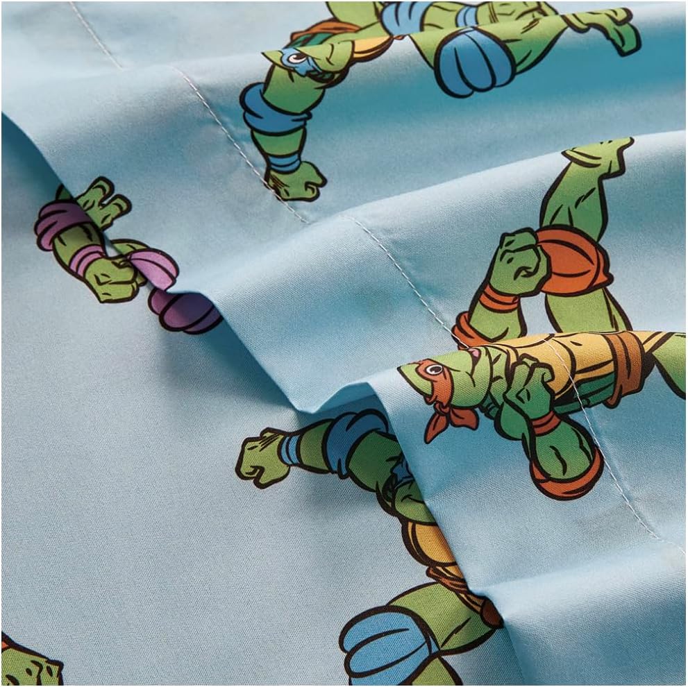 TMNT Ninja Turtles Twin Size Sheet Set 3 Pieces Kids Set