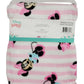 Disney Minnie Mouse  Stripes Soft Baby Blanket 1 Ply Fleece Throw