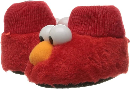 Sesame Street Unisex-Toddler ELMO Puppet Slipper, Red, 7/8 Child US Toddler