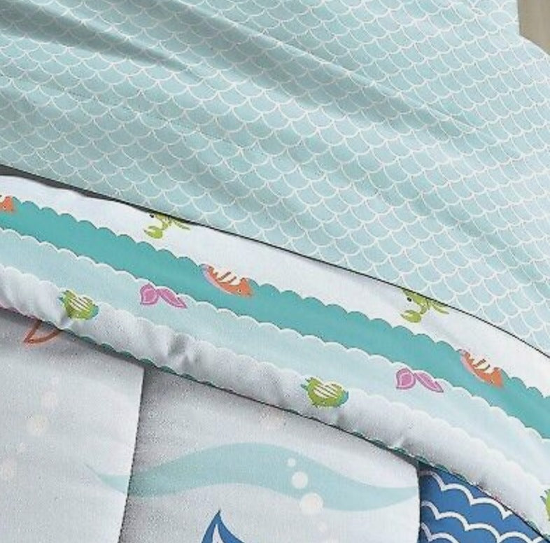 Full Dream Factory Mermaid 7-piece Bed in a Bag Bedding Set