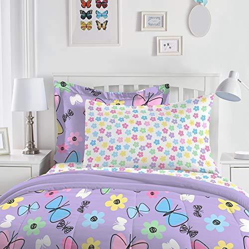Full Dream Factory Sweet Butterfly 7-piece Bed in a Bag Bedding Set