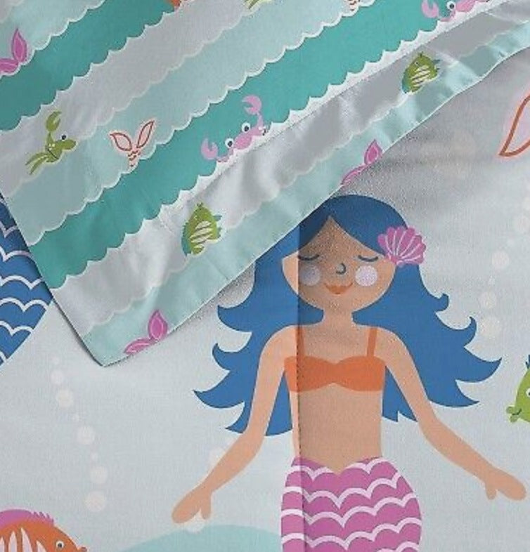 Full Dream Factory Mermaid 7-piece Bed in a Bag Bedding Set