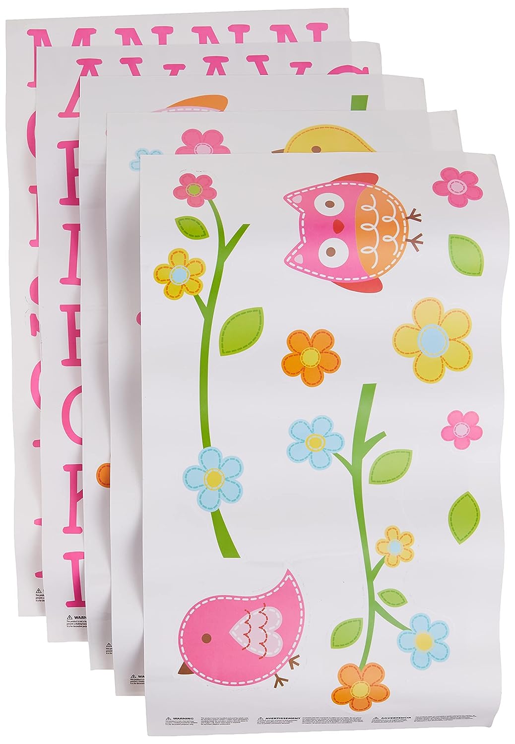 NoJo Love Birds Owl Wall Sticker Decals Nursery Decor