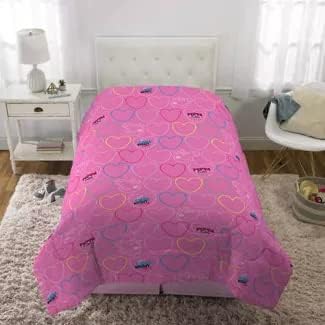 Peppa Pig Pink Hearts Twin Reversible Comforter - Comforter Only