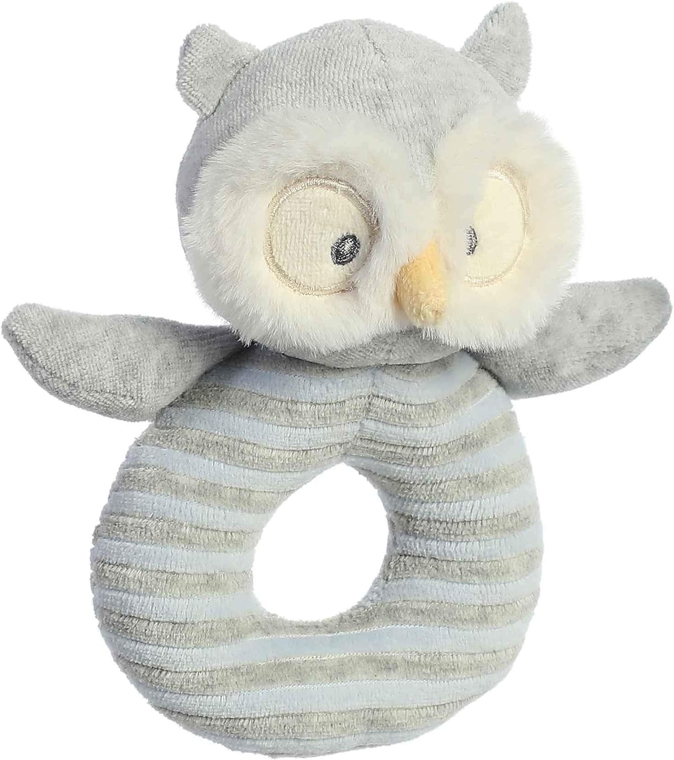Ebba - Naturally Baby - 6" Naturally Hoot Baby Ring Rattle