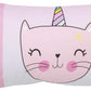 Caticorn Girl Power Pink Unicorn Toddler - Crib Size Bedding Comforter Set