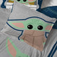 Jay Franco Star Wars The Mandalorian Hello Grogu 7 Piece Full Size Bed Set - Includes Comforter & Sheet Set -