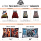 Comforter and Sheet Set 4 Piece Twin Size Bedding Jurassic World Super Soft Microfiber