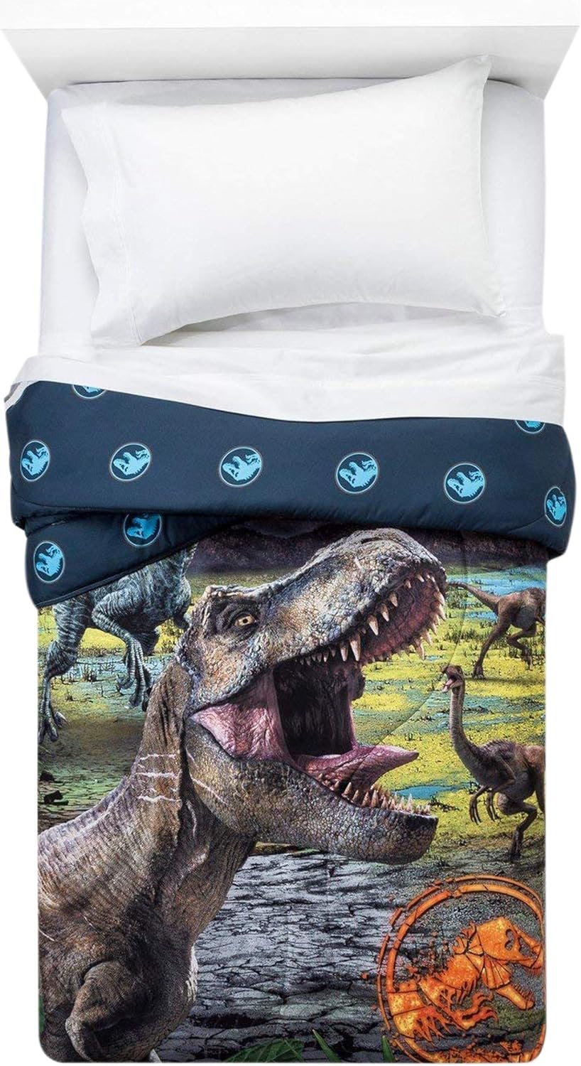 Jurassic World Twin Reversible T - Rex Comforter Dinosaur