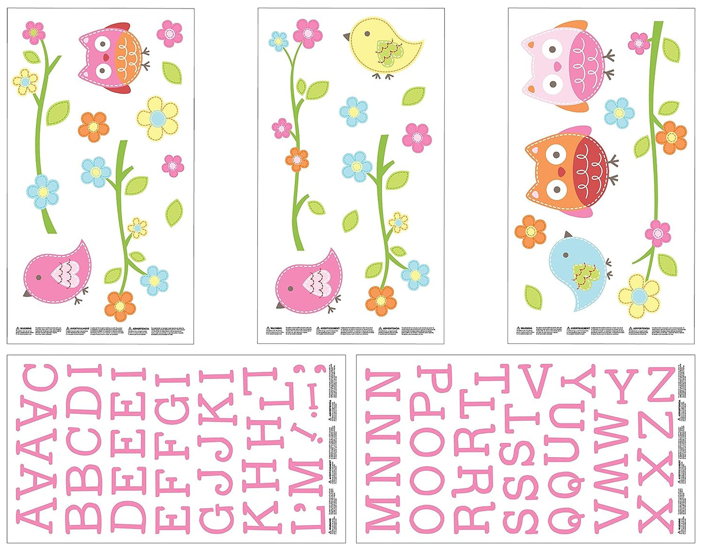 NoJo Love Birds Owl Wall Sticker Decals Nursery Decor