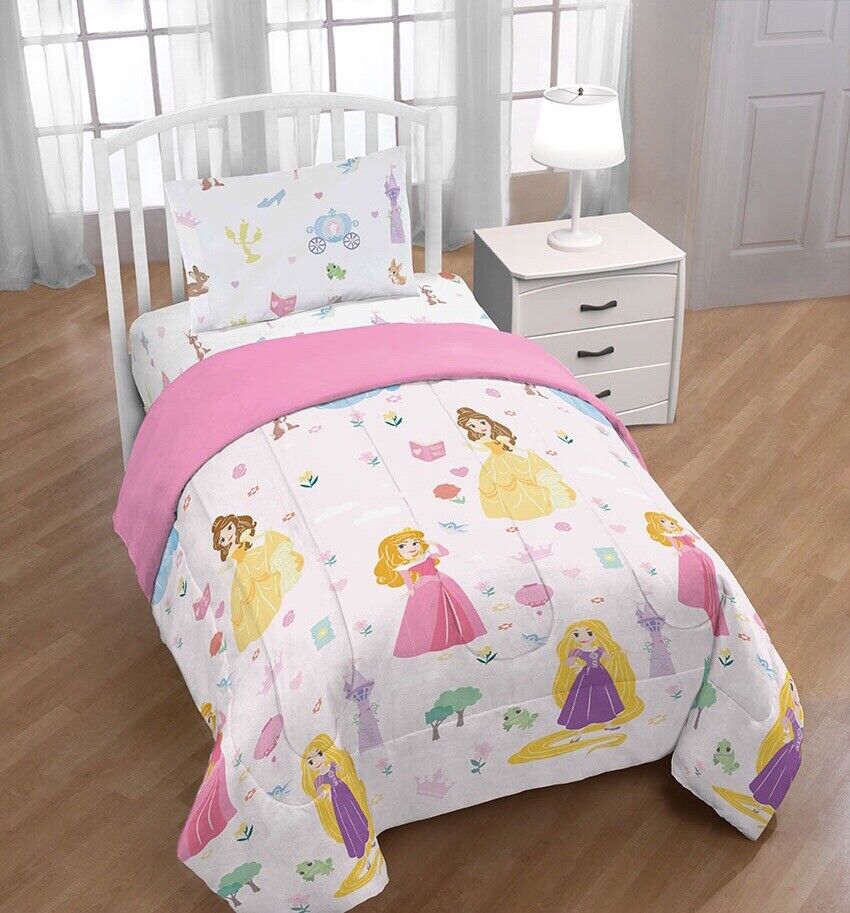 Disney Princess 3 Pieces Twin Comforter Bedding Set