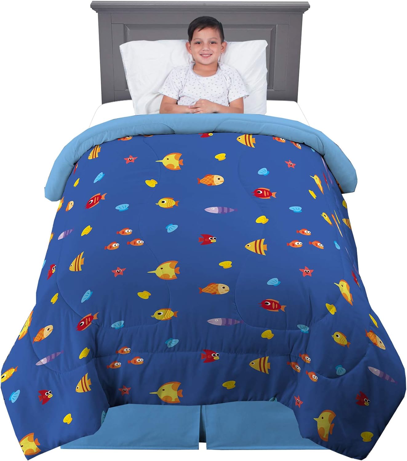 Baby Shark Soft Reversible Comforter Kids Bedding  Twin/Full 2 Pieces