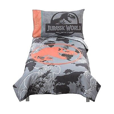 4pc Jurassic World 'Into The Wild' Toddler Bedding Set
