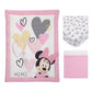 Disney Baby Minnie Mouse Hearts 3 Piece Crib Bedding Set