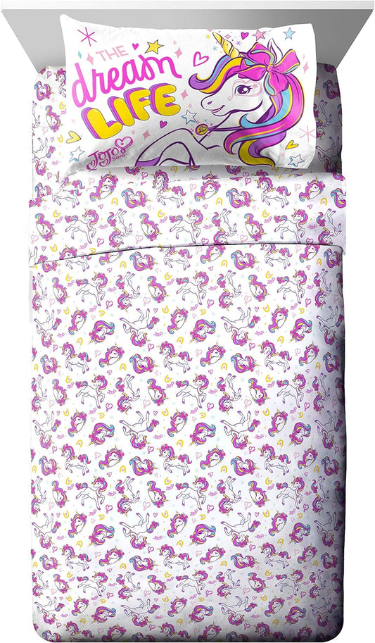 Nickelodeon JoJo Siwa Dream Unicorn 3 Piece Twin Sheet Set