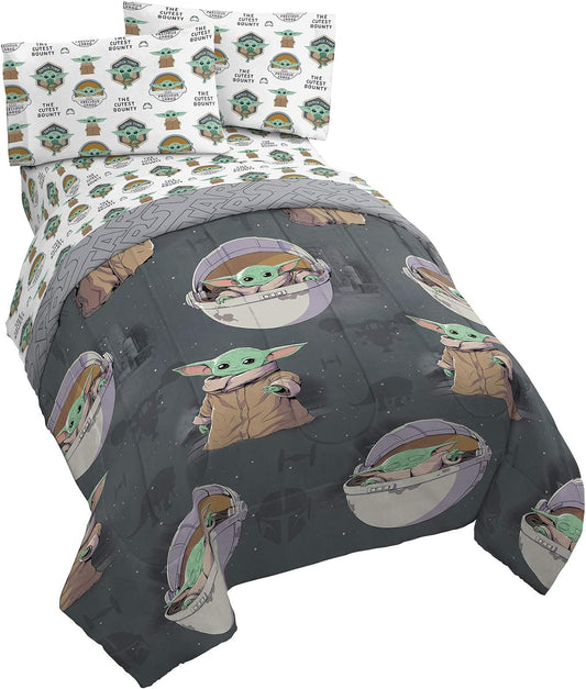 4 pieces Twin Star Wars The Child Bed in a Bag Bedding Set