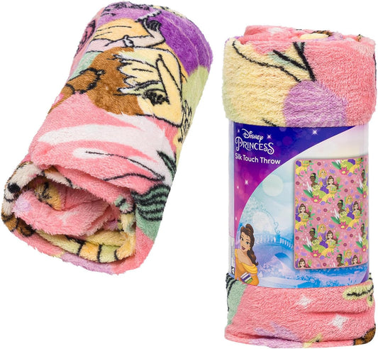 Disney Princess Soft Silky Fleece Throw 40"x50" Kids Blanket