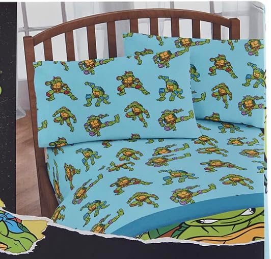 TMNT Ninja Turtles Twin Size Sheet Set 3 Pieces Kids Set