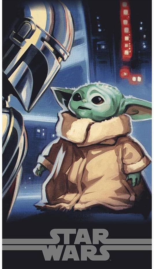 Star Wars Vintage Comics Mando Beach Towel 40" x 70"- Oversized Beach Bath Towel