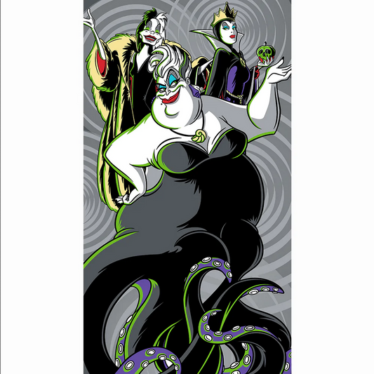 Oversized Beach Towel Villains Ursula Maleficent The Evil Queen 40" x 72"