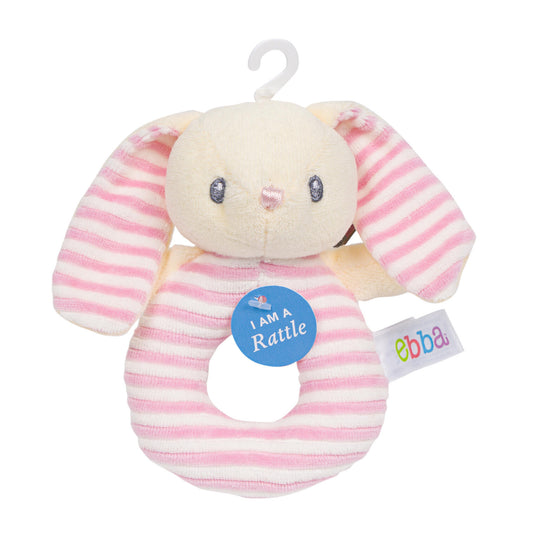 Ebba - Naturally Baby - 6" Naturally Bonnie Baby Ring Rattle
