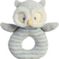 Ebba - Naturally Baby - 6" Naturally Hoot Baby Ring Rattle