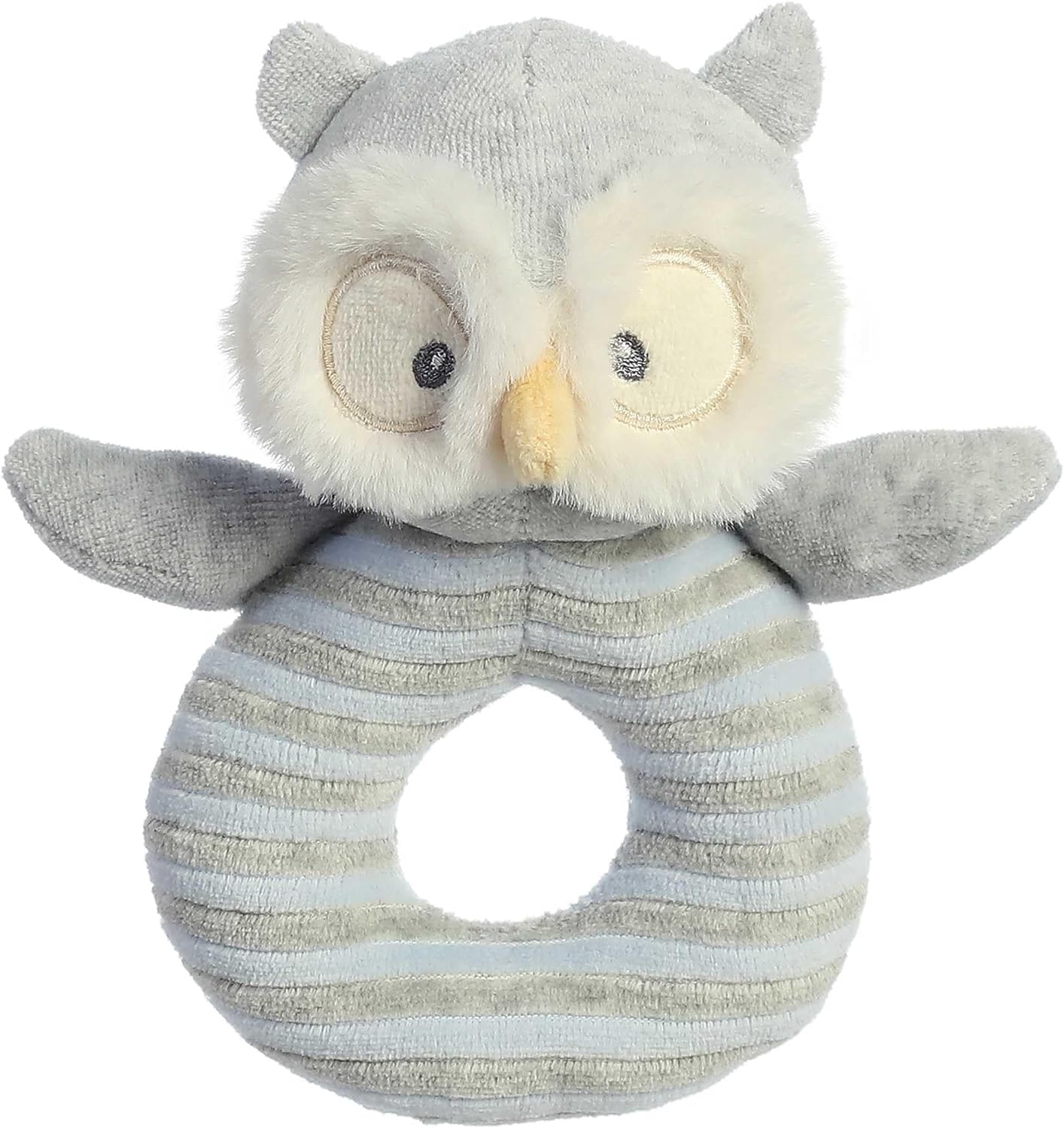 Ebba - Naturally Baby - 6" Naturally Hoot Baby Ring Rattle