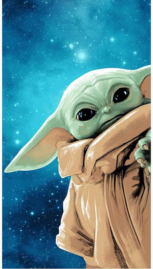 Star Wars Mandalorian Galactic Child Large Beach Towel 40" x 70"- Oversized Beach Bath Towel - for Kids Teens Adults