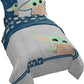Jay Franco Star Wars The Mandalorian Hello Grogu 7 Piece Full Size Bed Set - Includes Comforter & Sheet Set -