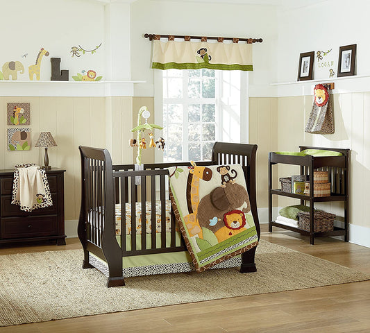 NoJo Kulala Safari Pals 4 Pieces Crib Bedding Set