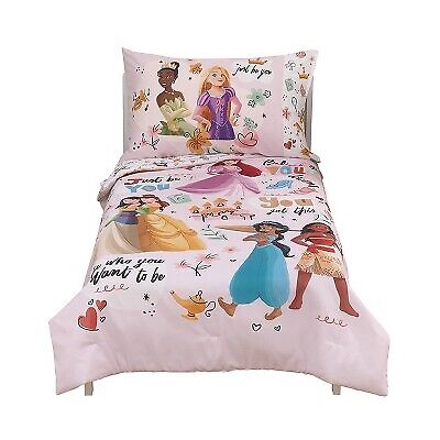 4pc Toddler Disney Princess Just Be You Bed Set - Pink