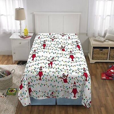 Twin 3 Pieces Elf on the Shelf Flannel Kids' Sheet Set